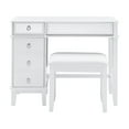 thumbnail image 2 of Linon 2 Piece Adult Timeless Storage Vanity and Stool Table Set White, 2 of 26