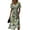 Multicolor, variant on Vintage Floral A-Line Midi Dress for Women - V-Neck Short Sleeve High Waist Summer Maxi, Flowy Boho Beach Wedding Guest Party Gown with Ruched Waist Multicolor L