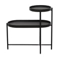 thumbnail image 2 of Tcbosik 2-Tier Side Table, Modern End Table with Tray Top and Metal Frame, Small Night Stand for Living Room, Bedroom, Easy Assembly, Black, 2 of 10