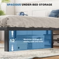 thumbnail image 2 of Bed Frame Metal Platform Bed Frame Mattress Foundation with Steel Slat Support-Queen, 2 of 9