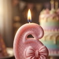 thumbnail image 5 of Decorative Birthday Number Candle Cartoon Style Cake Topper for Anniversary Events Party Supplies Number 6, 5 of 5
