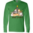 thumbnail image 3 of Inktastic Merry Catmas with Cat Tree and Yellow Star Long Sleeve T-Shirt, 3 of 5