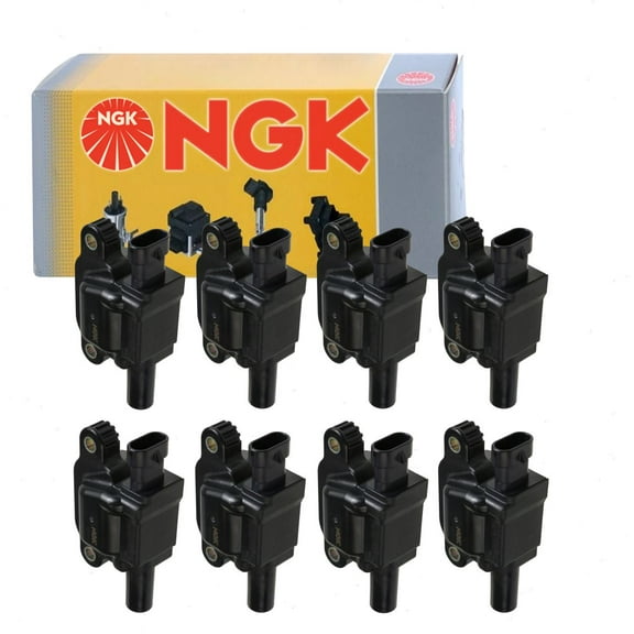 8 pc NGK Ignition Coils compatible with GMC Sierra 1500 5.3L 6.2L V8 2014-2019