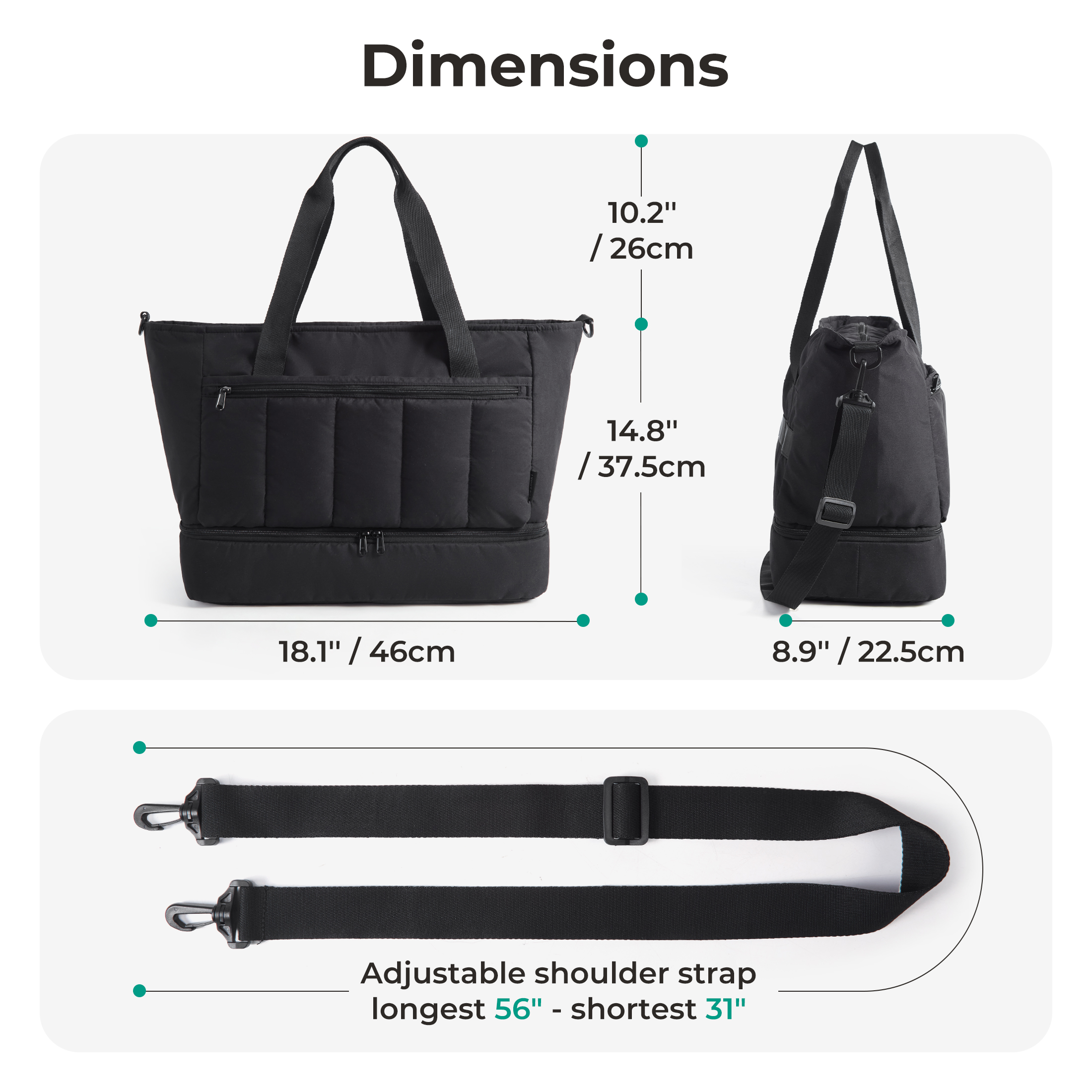 Bagsmart Weekender Overnight Bag Women photo 7