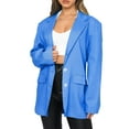 thumbnail image 1 of ZAXARRA Women?s Fashion Solid Color Button Down Lapel Long Sleeve Blazer, 1 of 6