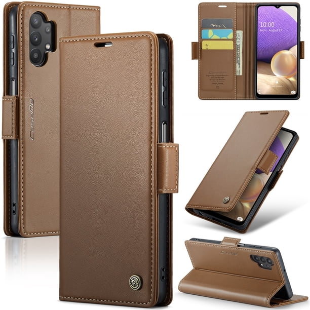 CaseMe Funda de Cuero para Samsung Galaxy A32 5G con Bloqueo RFID, para Samsung Galaxy A32 5G Funda para Mujer Hombre Tarjetero Cierre Magnético Funda Tipo Folio para Samsung Galaxy A32 5G