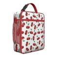 thumbnail image 1 of Sac à Lunch Cerise – Motif de Fruits Cerises Rouges Mignon Design Esthétique pour Amateurs de Cerises Illustration d'Art de Bonbons Rose Doux Sac Isotherme Réutilisable, 1 of 3