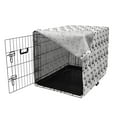 thumbnail image 3 of Abstract Art Dog Crate Cover, Geometric Triangles Shaping Contemporary Mosaic Tiles Minimalism, Easy to Use Pet Kennel Cover Small Dogs Puppies Kittens, 7 Sizes, Pale Taupe Charcoal Grey, by Ambesonne, 3 of 6