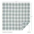 thumbnail image 2 of VHC Brands Woven Plaid Modern Farmhouse Coverlet, Pine Green, Queen 94x94, 2 of 5