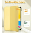 thumbnail image 4 of TiMOVO Case for iPad (A16) 11th Generation 11 Inch 2025/iPad 10th Generation 10.9 Inch 2022, Slim Stand Cover with Hard Translucent Back, Support Touch ID, Auto Wake/Sleep, Light Yellow, 4 of 8