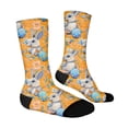 thumbnail image 4 of Easter Pattern Socks for Women, Colorful Crew Socks with Bunny & Egg Designs, Festive Novelty Socks for Holiday & Gift Exchange E 1pcs, 4 of 6