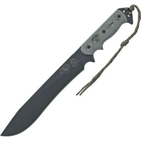 Tops ATRD01 Black Micarta Armageddon Machete Fixed Blade Knife + Sheath