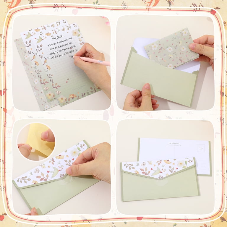 Sixwipe Stationery Set, 36 Sheets & 18 Envelopes, Floral photo 2