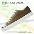 thumbnail image 3 of AOMAIS Womens Canvas Fashion Sneakers Classic Low Top Fabric Shoes Casual Walking Canvas Flats Cute Lace Up Tennis Shoes for Lady(Brown US6), 3 of 8