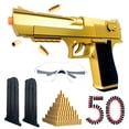 thumbnail image 1 of Pistola de juguete Awadas Gold Edition con 50 balas de espuma y goggles, 1 of 6