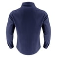 thumbnail image 5 of Cmfcve Mens Cuban Guayabera Shirt Long Sleeve Casual Dress Linen Button Down Shirts Fashion Loose Fit Shirt Jackets, 5 of 9