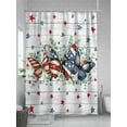 thumbnail image 5 of Patriotic Butterfly 4th of July Shower Curtain, Red Blue Stars Eucalyptus Bathroom Decor Curtains Set with Hooks, Waterproof Fabric Home Accessories， 72X 96 Inch Extra Long, 5 of 6