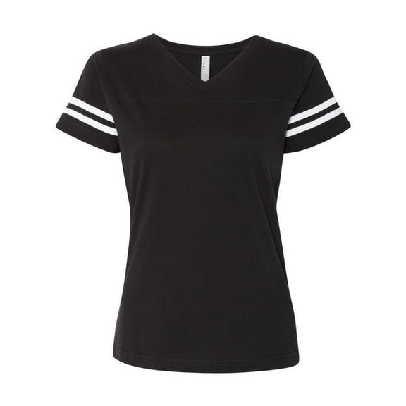 LAT Women's Football V-Neck Fine Jersey Tee