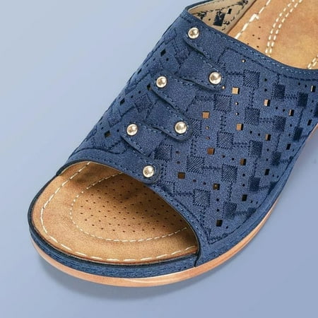 comfortable retro backless flat casual sandals