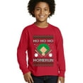 thumbnail image 2 of Wild Bobby Ho Ho Ho Homerun, Baseball Fan Christmas Design Christmas Sweater Design | Holiday Youth Longsleeve Shirt, 2 of 5