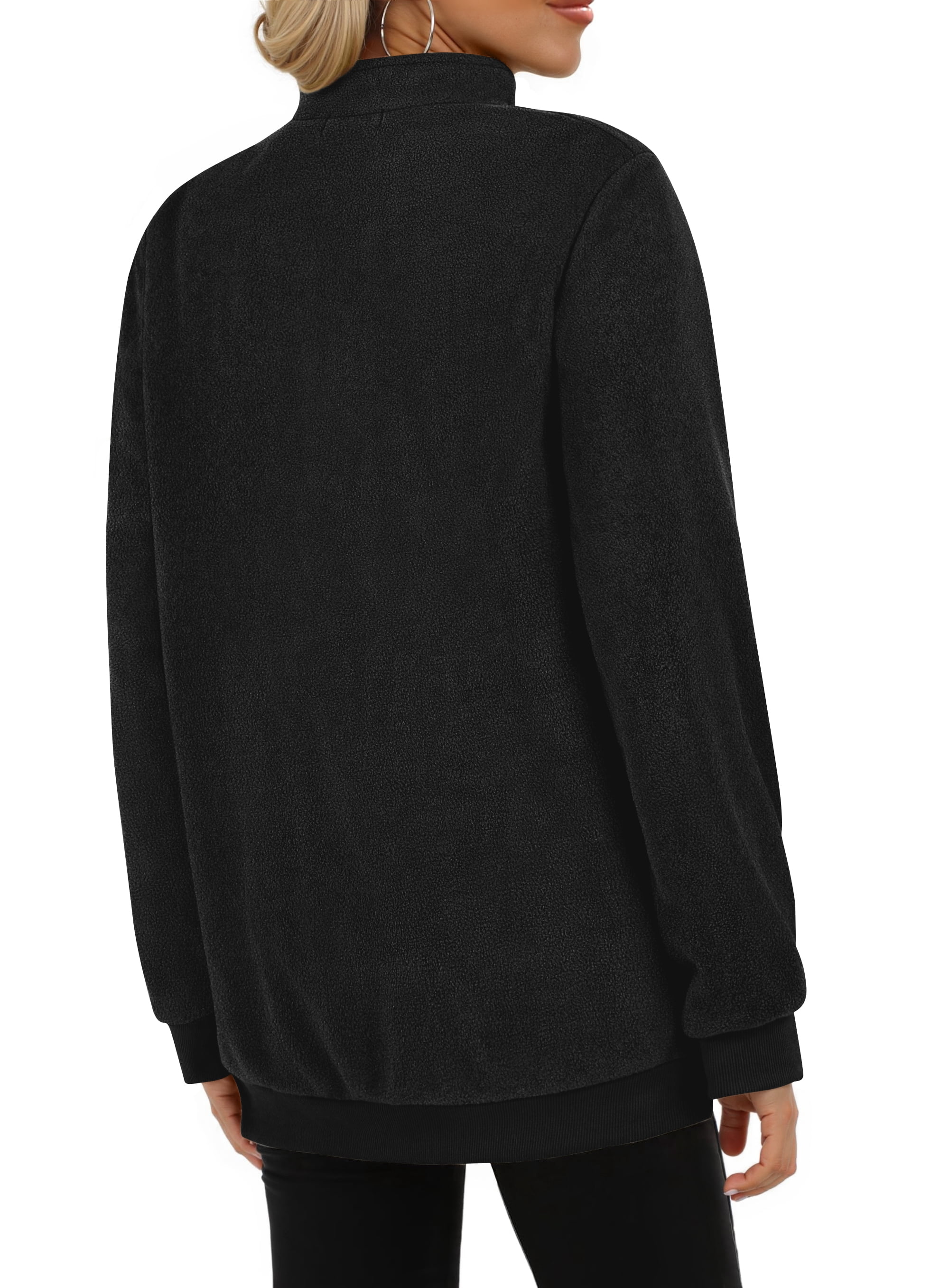 Polar Fleece Sweatshirts for Women Quarter Zip Long Sleeve Tops Pullover Womens Sweatshirts
