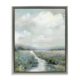thumbnail image 5 of Stupell Industries Tranquil Flowers Blooming Meadow Path Puffy Clouds Painting Luster Gray Floating Framed Canvas Print Wall Art, Design by Sally Swatland, 5 of 5