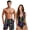 Black Pineapple, variant on Skull Floral CCouple Swimwear Matching Sets Women's One Piece Ruffle Swimsuit Tummy Control Bathing Suits Men Quick Dry Swim Trunks Breathable Surfing Board Shorts with Pocket