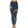 thumbnail image 2 of Women's High Waisted Yoga Leggings with Pockets，Bohemian Pattern，Tummy Control Non See Through Workout Athletic Running Yoga Pants, 2 of 6