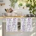thumbnail image 4 of Purple Grey Botanical Kitchen Towels Set of 1, Spring Floral Summer Farmhouse Absorbent Dish Towels for Kitchen, Microfiber Hand Towel, Quick Drying Tea Towel for Cleaning Decorative Dishcloths, 4 of 7