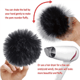 thumbnail image 6 of 40 Pieces DIY Faux Fur Pom Pom with Elastic Loop for Hats Keychains Scarves Gloves Bags Accessories, 6 of 8