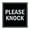 Black / Silver, variant on Square Please Knock Sign (Black) - Medium