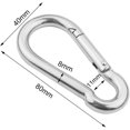 thumbnail image 1 of 4 Pcs Carabiner Clip Heavy Duty , M8 304 Stainless Steel Spring Snap Hook, 1 of 2