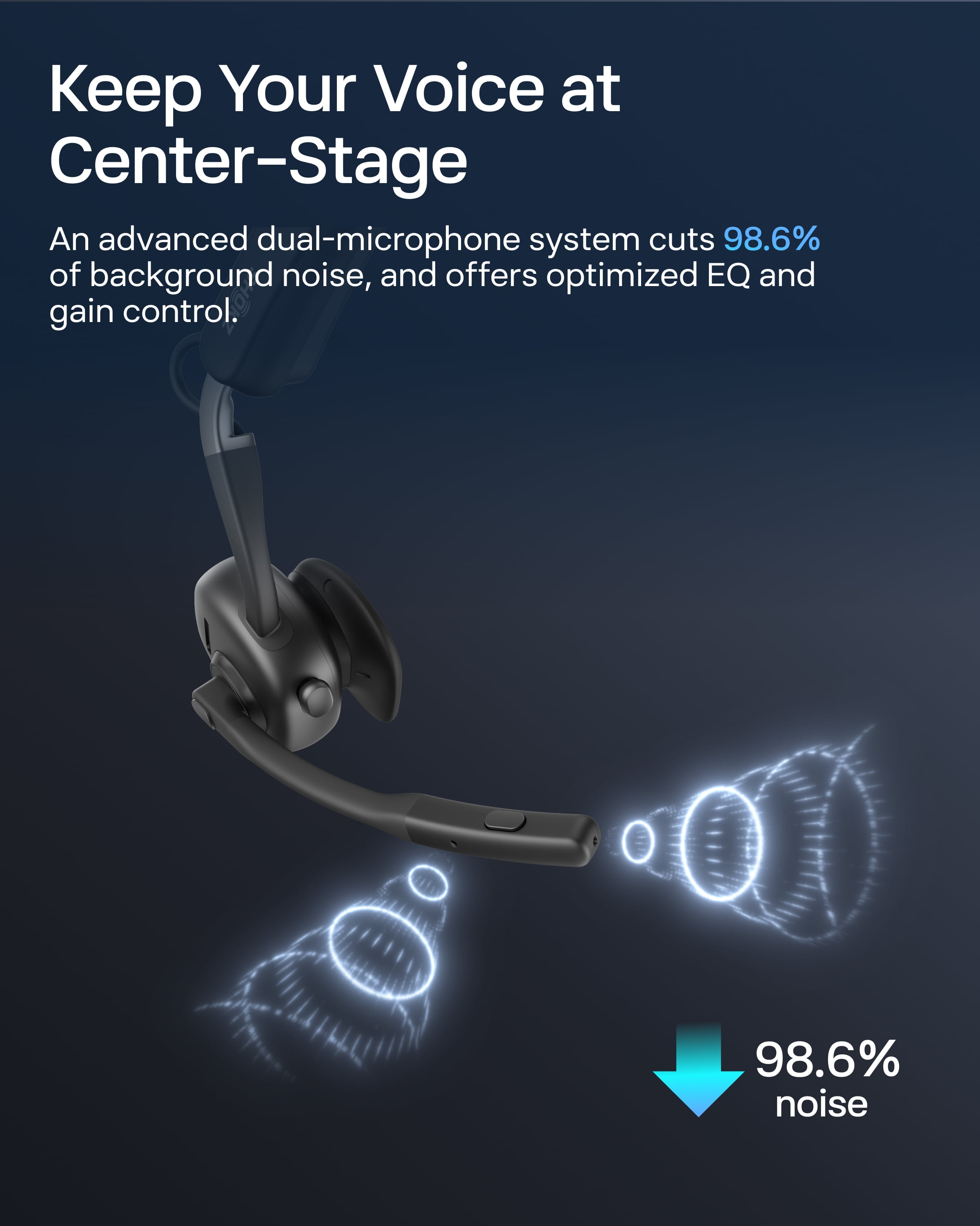 New Shokz OpenMeet - Open-Ear Bluetooth Computer Headset - Noise Cancelling Mic + Mute Butto - Wireless Work Headphones