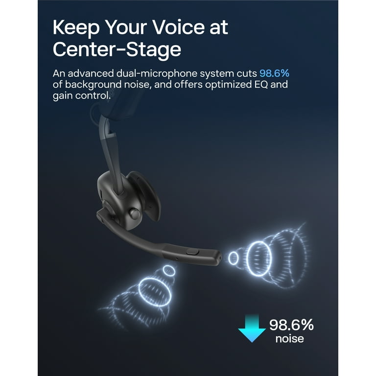 Shokz OpenMeet UC - Open-Ear Bluetooth Computer Headset - Noise