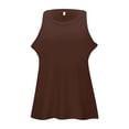 thumbnail image 4 of tank tops for women Summer Ribbed Racerback Thick Strap Sleeveless Basic Casual Daily Top, 4 of 5