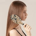 thumbnail image 3 of Boho Chic Paisley Hair Brush - Round-Tip Bristles for Gentle Detangling, Anti-Frizz & Scalp Massage, Ergonomic Handle for All Hair Types, 3 of 5
