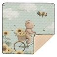 thumbnail image 6 of WOBOGO Cut Bear Riding Bicycle Baby Playmats Extra Large Waterproof Rollable Activity Pads for Toddlers 50×50inch, 6 of 7