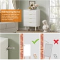 thumbnail image 6 of Fluted 4 Drawer Dresser Tall Dressers with Gold Metal Handles Small Dresser Storage Chest Cabinet Organizer Wood Chest of Drawers for Bedroom,Living Room,Hallway,Entryway - White, 6 of 7