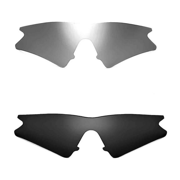 Walleva 2 Paris Polarized Titanium   Black Replacement Lenses For Oakley M Frame Sweep Sunglasses