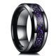 thumbnail image 1 of Anillo de acero inoxidable negro de Color plateado para hombre a la moda, anillo multifacético con ranura para hombre y mujer, anillo de compromiso, regalos de aniversario Dengxun unisex, 1 of 2