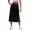 Black, variant on Ediodpoh Womens Skirt Women's High Waist Solid Color Casual Drawstring Side Slit Skater Skirt with Pockets Stretchy Comfortable A Line Coffee L