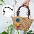 thumbnail image 5 of Uxcell 18.1" Wooden Beaded Bag Handles Purse Strap Handle for Purse Making, 2Pack Black, 5 of 6