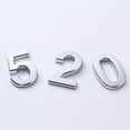 thumbnail image 3 of Modern House Numbers, Self-Adhesive Mailbox Numbers, 3D Raised Address Signs for Outdoor and Indoor Use, Easy Install No Drill Metal Plated Design, 3 of 5