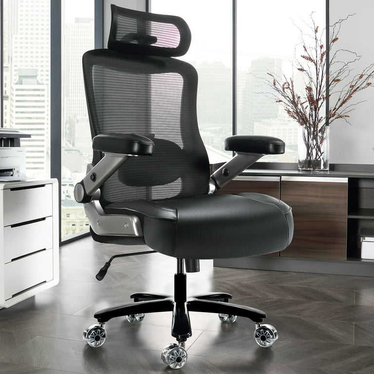 WOSDOM Ergonomic Office Chair, Heavy-Duty, Flip-Up Arms