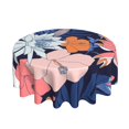 thumbnail image 2 of XMXT Waterproof Round Table Cloth, Tropical Floral Background Tablecloth Polyester Table Cover for Home Kitchen Dining Party Room Decor, 60 inches, 2 of 8