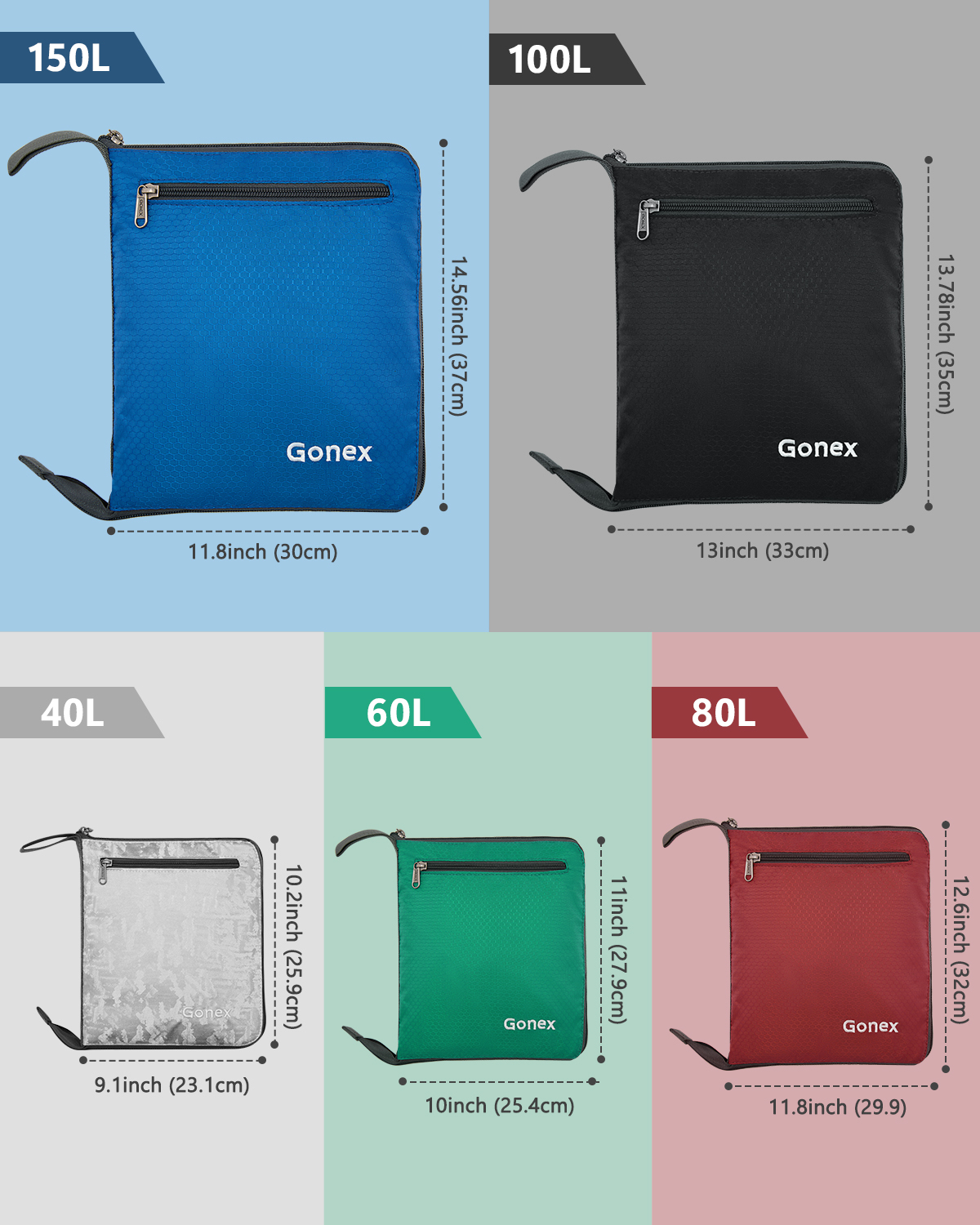 Gonex 40L Packable Duffle Bag with Shoe Compartment photo 4