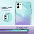 thumbnail image 3 of ULAK iPhone 12 Case, iPhone 12 Pro Case, Sparkle Heavy Duty Shockproof Hard Back Phone Case for Apple iPhone 12 & 12 Pro 6.1 2020, Blue Purple, 3 of 11