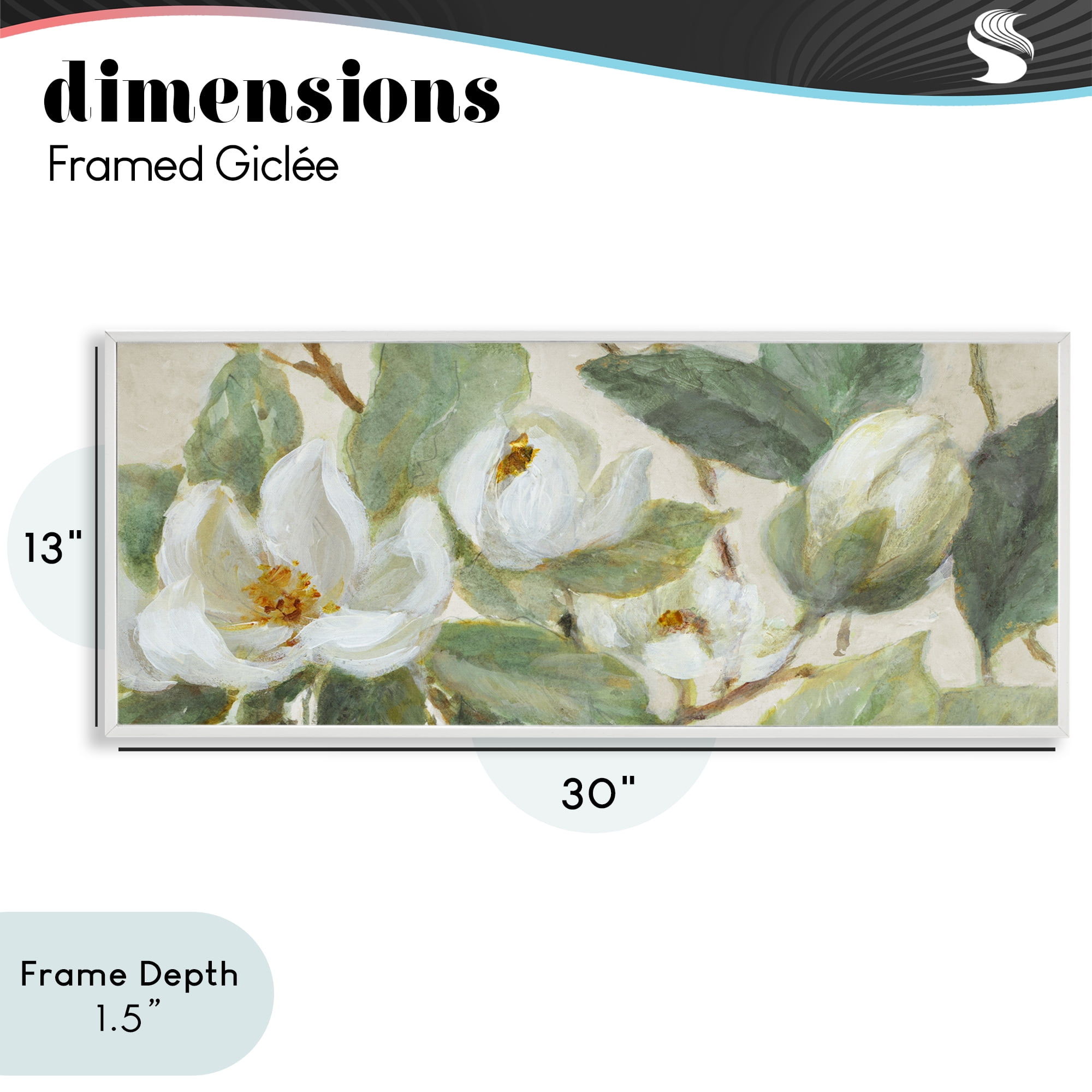 Stupell Industries Delicate Magnolia Dreaming White Framed Giclee Art, design by Lanie Loreth