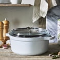 thumbnail image 5 of Staub Cast Iron 4-qt Round Cocotte with Glass Lid - White, 5 of 8