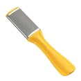 thumbnail image 1 of Qarigey Portable Foot File Stainless Steel Scrubber Salon Beauty Tools Remover Householde Handle Callus Plastic Removers Cuidado de los pies Amarillo 17x3.2x0.8 cm Qarigey CE1371-02B, 1 of 6